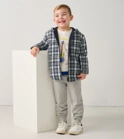 Outlet Boys Salute Plaid Lined Hooded Jacket BOY Sweaters