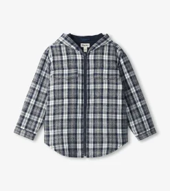 Outlet Boys Salute Plaid Lined Hooded Jacket BOY Sweaters