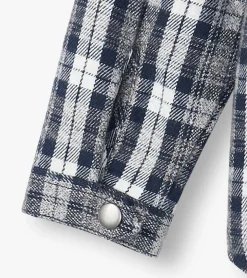 Outlet Boys Salute Plaid Lined Hooded Jacket BOY Sweaters