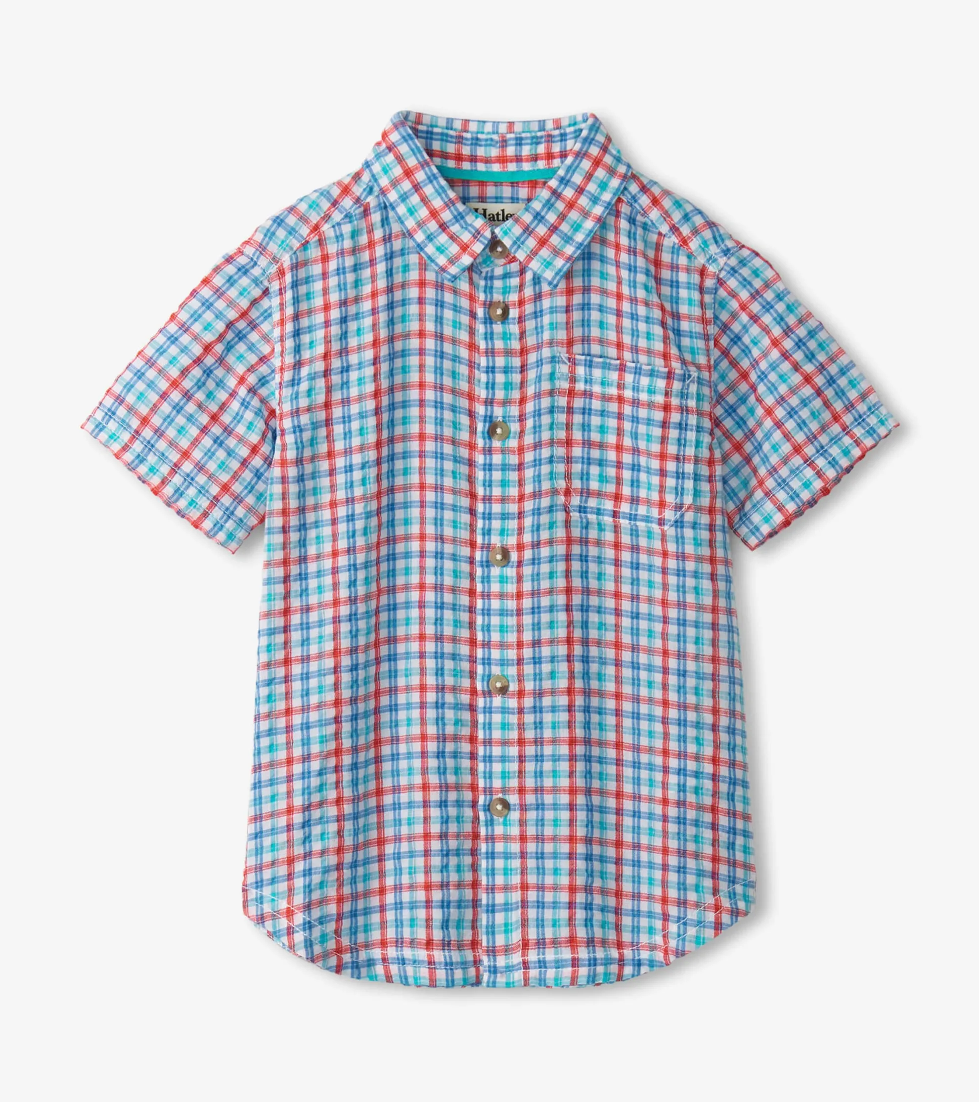 Outlet Boys Scuba Check Button Down Shirt BOY Tops