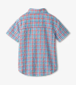 Outlet Boys Scuba Check Button Down Shirt BOY Tops