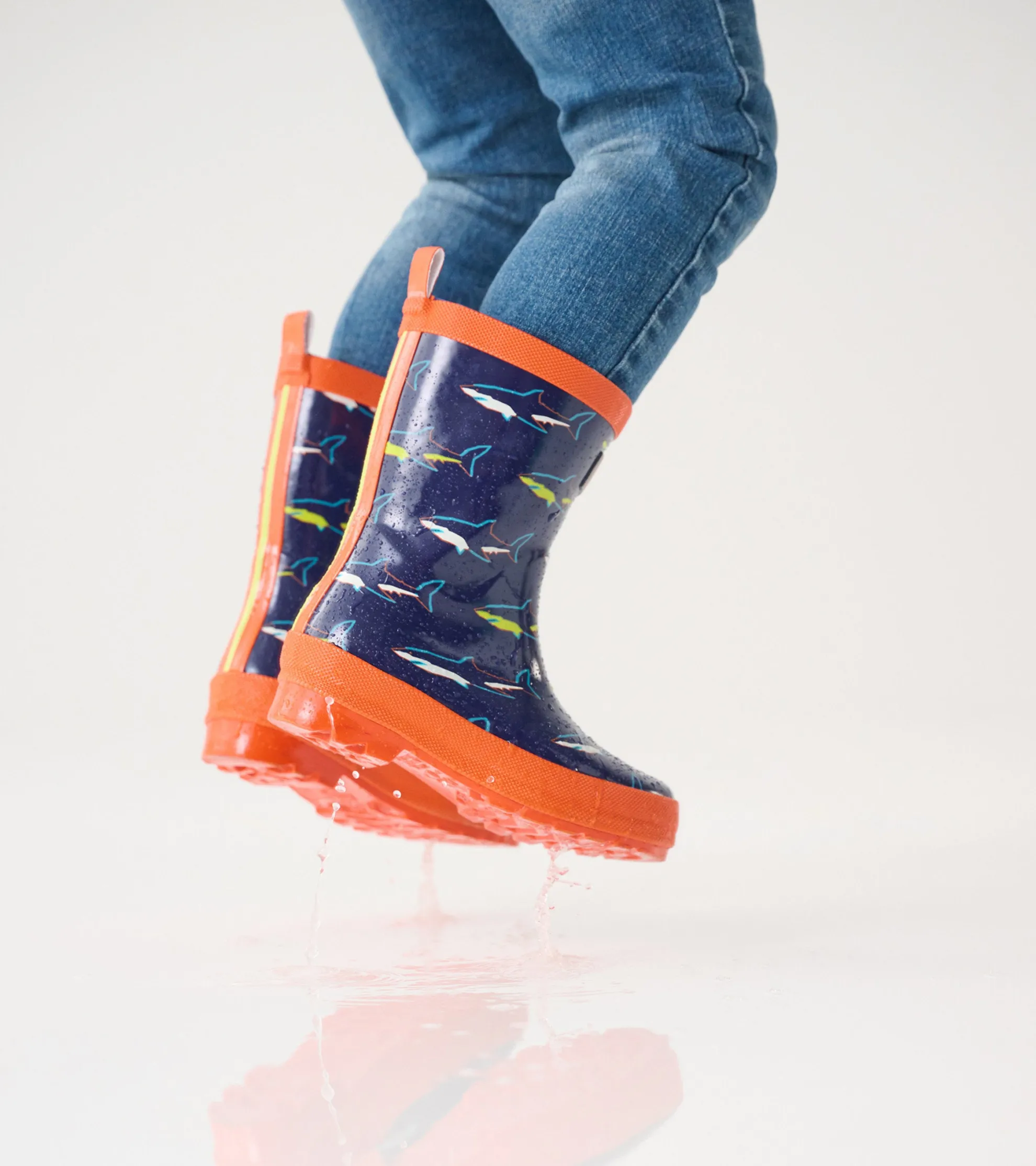 Hot Boys Shark Shiny Rain Boots BOY Rainwear|Rainwear