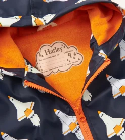 Outlet Boys Space Shuttles Colour Changing Zip-Up Rain Jacket BOY Rainwear|Rainwear