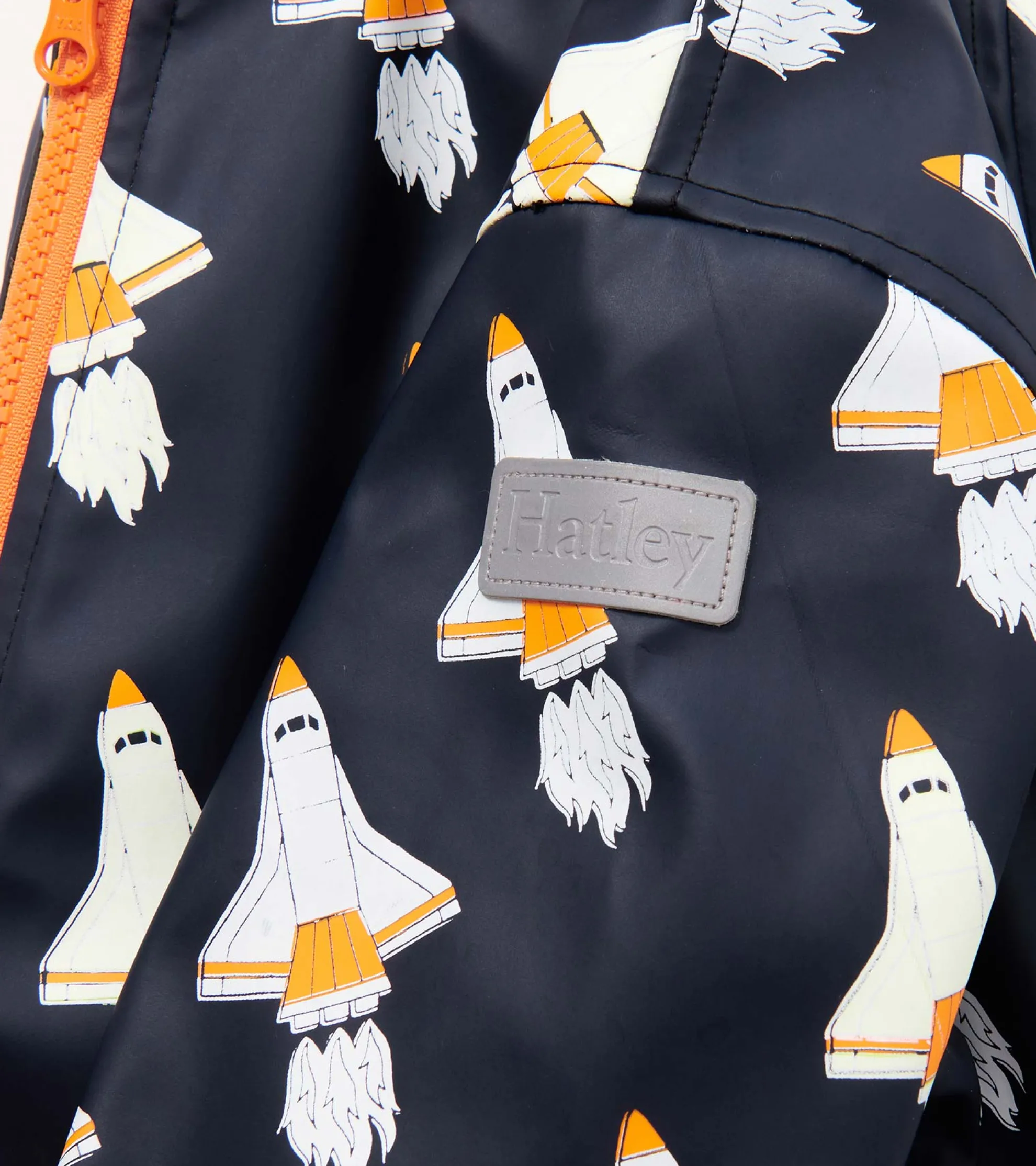 Outlet Boys Space Shuttles Colour Changing Zip-Up Rain Jacket BOY Rainwear|Rainwear