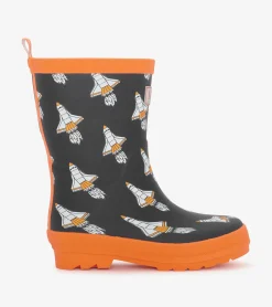 Discount Boys Space Shuttles Matte Rain Boots BOY Rainwear|Rainwear