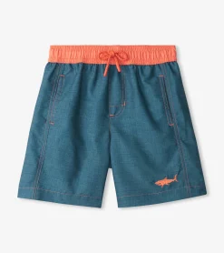 Discount Boys Textured Shark Swim Trunks BOY Swimwear|Swimwear