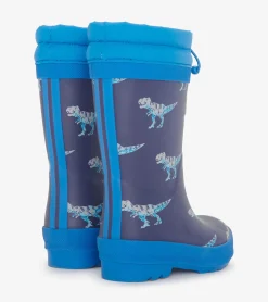 Discount Boys T-Rex Attack Sherpa Lined Rain Boots BOY Rainwear|Rainwear