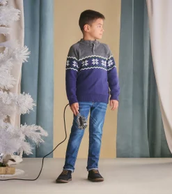 Sale Boys Winter Knit Mockneck Sweater BOY Sweaters