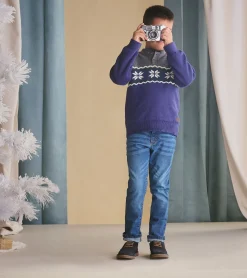 Sale Boys Winter Knit Mockneck Sweater BOY Sweaters