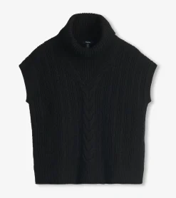 Best Cable Knit Vest - Black Caviar Women Sweaters|Tops