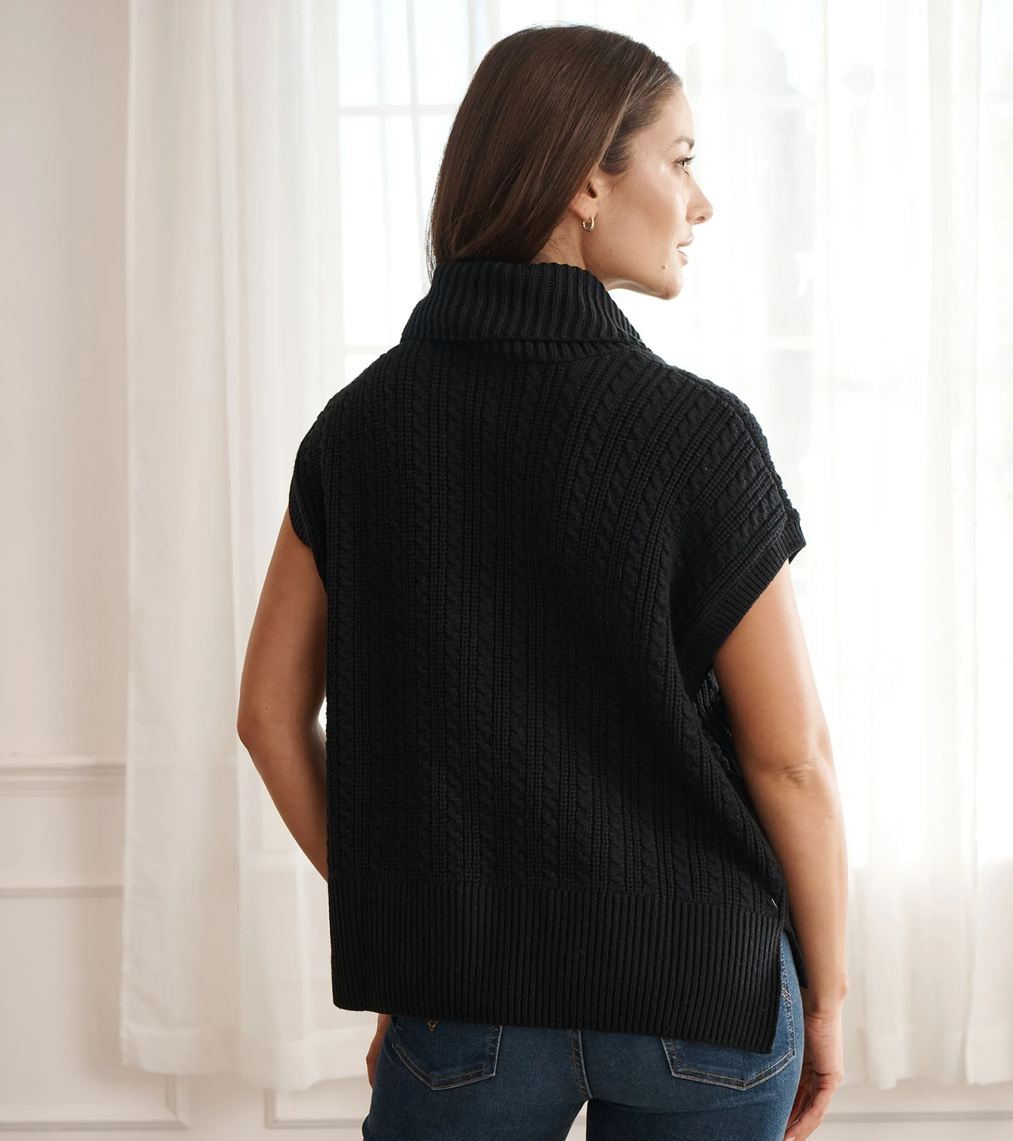 Best Cable Knit Vest - Black Caviar Women Sweaters|Tops