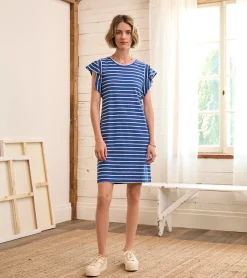 Online Carlie Dress - Blue Quartz Stripes Women Dresses