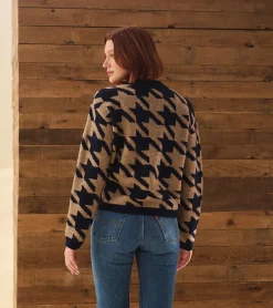 Clearance Carmi Pullover - Large Houndstooth Women Sweaters|Tops