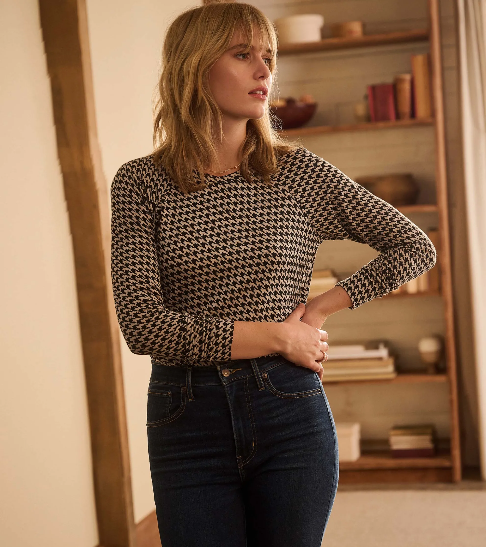 Clearance Chantel Pullover - Houndstooth Women Tops