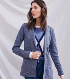 Clearance Chelsea Knit Blazer - Indigo Speckle Women Sweaters|Outerwear
