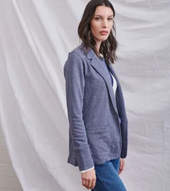 Clearance Chelsea Knit Blazer - Indigo Speckle Women Sweaters|Outerwear