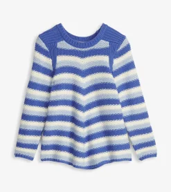 Outlet Chevron Swing Sweater - Navy Blue Women Sweaters