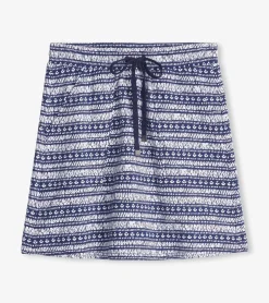 New Christine Skirt - Blue Brush Stripes Women Bottoms