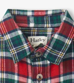 Christmas Plaid Toddler Button Down Shirt Tops