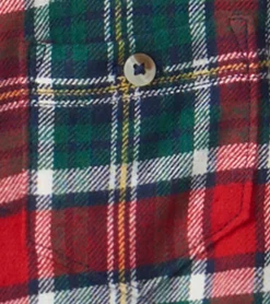 Christmas Plaid Toddler Button Down Shirt Tops