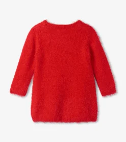 Clearance Christmas Reindeer Fuzzy Sweater Dress Dresses|Sweaters