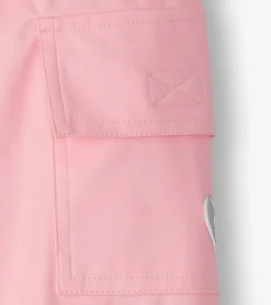 Classic Pink Kids Rain Pants Rainwear|Rainwear