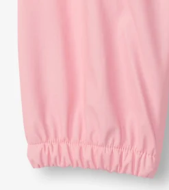 Classic Pink Kids Rain Pants Rainwear|Rainwear