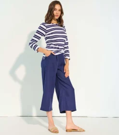 Best Cropped Wide Leg Pants - Navy Women Bottoms