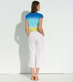 Outlet Cropped Wide Leg Pants - White Women Bottoms