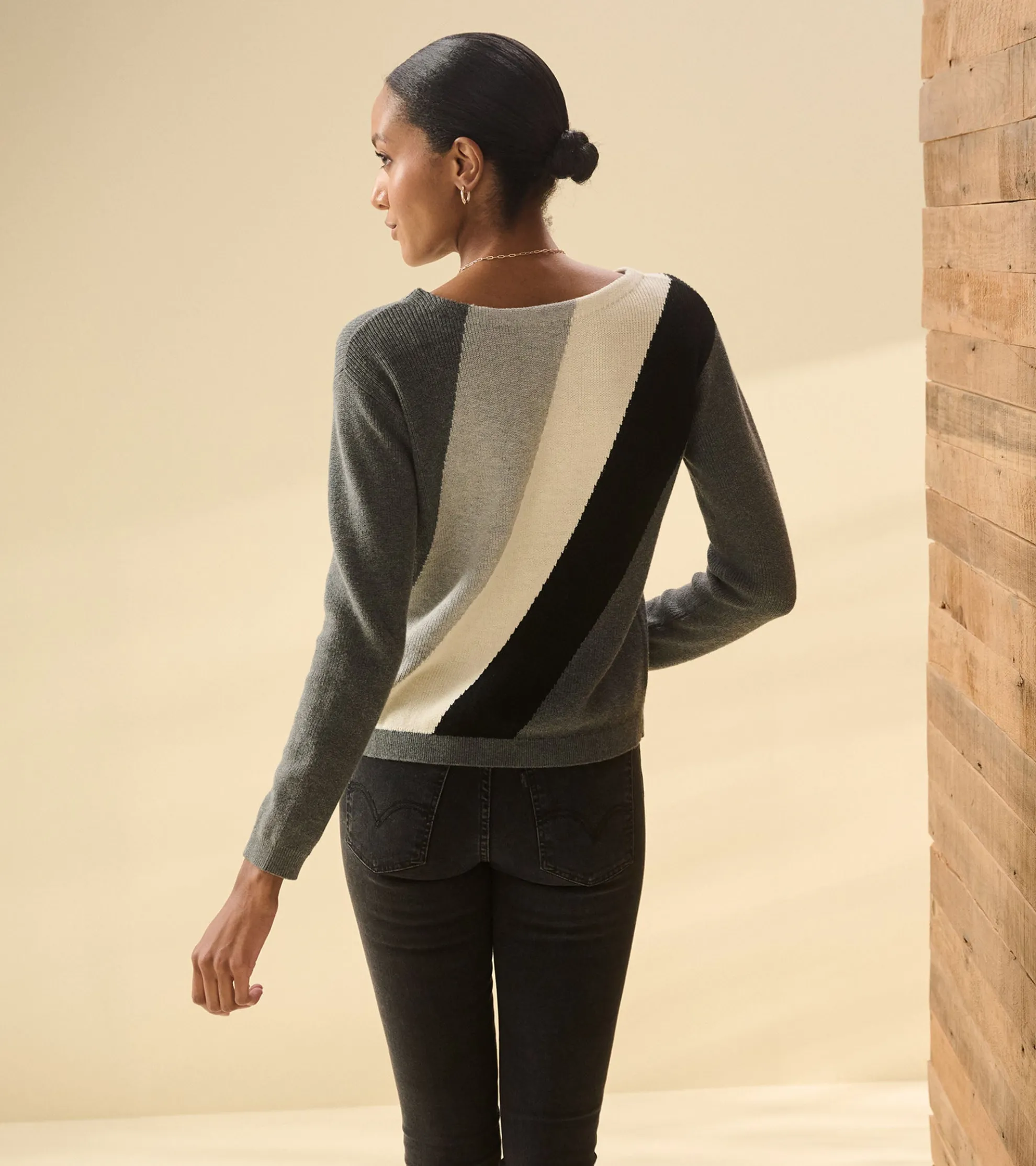 Online Devon Sweater - Diagonal Stripes Women Sweaters