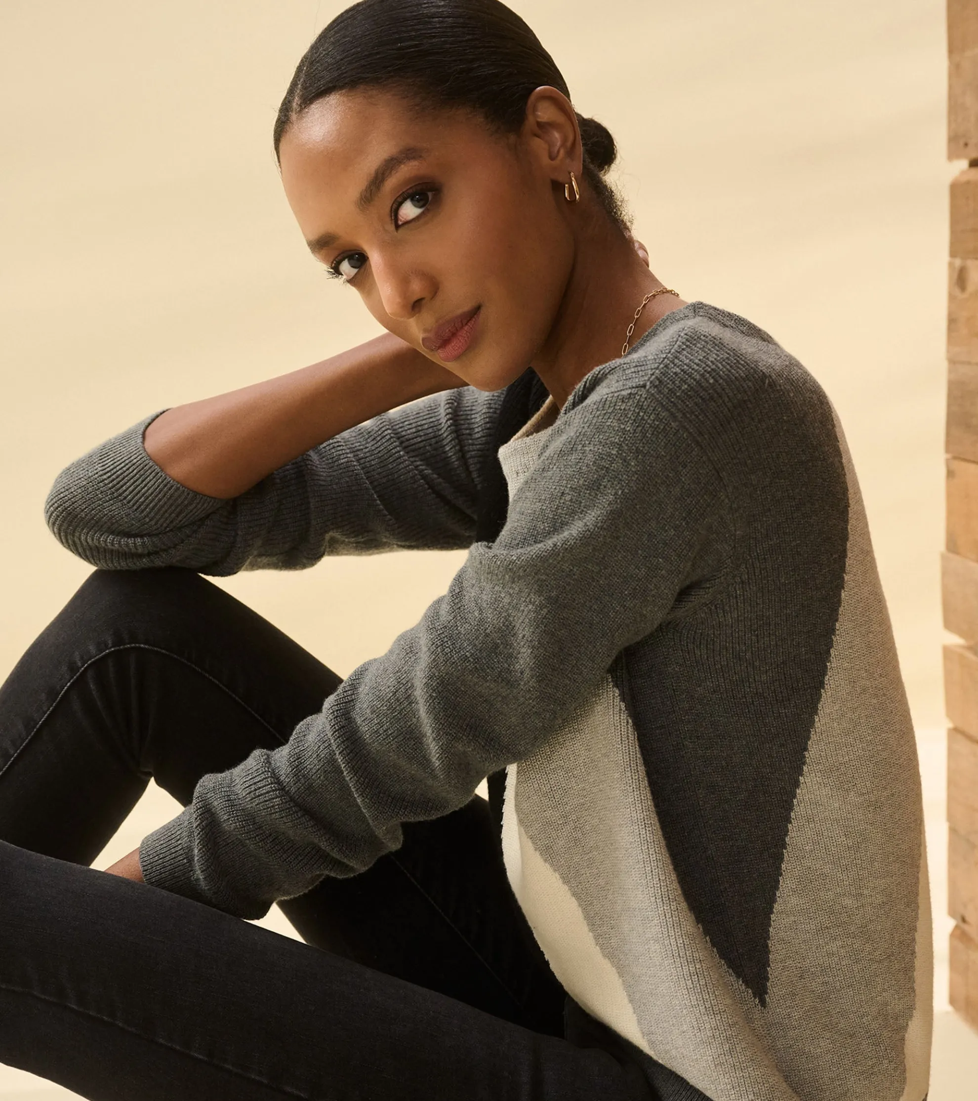 Online Devon Sweater - Diagonal Stripes Women Sweaters