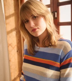 Hot Devon Sweater - Mixed Stripes Women Sweaters