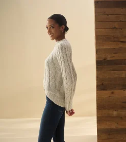 Outlet Dylan Cable Knit Sweater - Clear Rainbow Women Sweaters