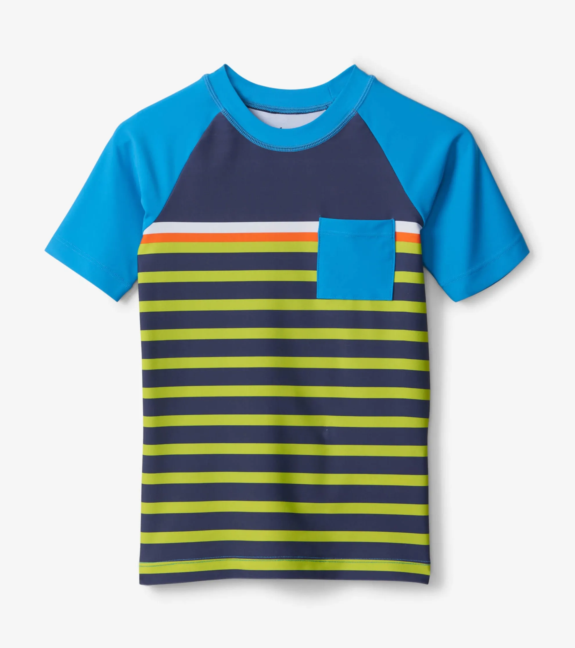 Discount Fish Stripes Short Sleeve Rashguard BOY Swimwear|Swimwear