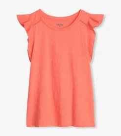 Hot Flutter Tank - Coral Women Tops