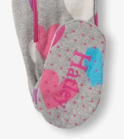 Best Fun Hearts Baby Footed Sleeper Sleepwear|Sleepwear