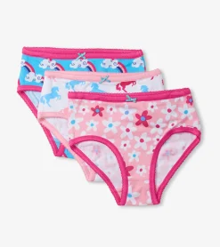 Best Fun Prints Girls Brief Underwear 3 Pack Underwear|Accessories