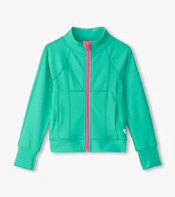 Best Girls Aqua Green Active Jacket Sweaters