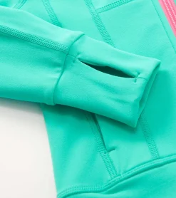 Best Girls Aqua Green Active Jacket Sweaters