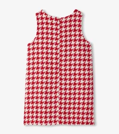 New Girls Big Bow Houndstooth Dress Dresses