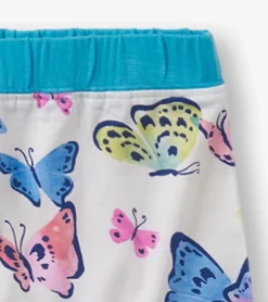 Sale Girls Big Butterflies Bamboo Short Pajama Set Sleepwear|Sleepwear