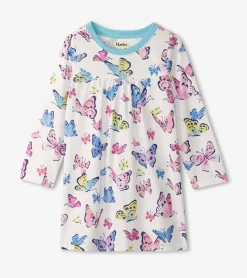 Best Girls Big Butterflies Long Sleeve Nightgown Sleepwear|Sleepwear
