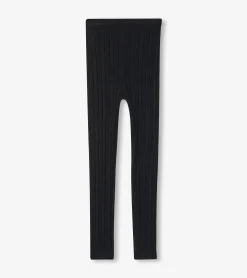 Sale Girls Black Cable Knit Leggings Bottoms