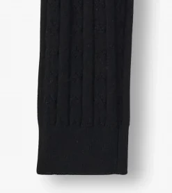 Sale Girls Black Cable Knit Leggings Bottoms