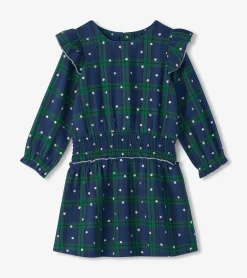 Outlet Girls Blackwatch Plaid Smocked Waist Dress Dresses