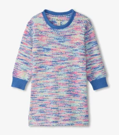 Online Girls Blue Boucle Sweater Dress Dresses