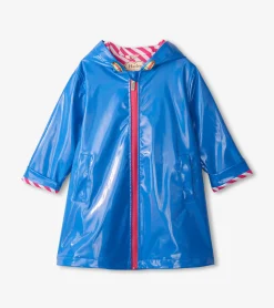 Online Girls Blue Glitter Swing Jacket Rainwear|Rainwear