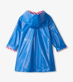 Online Girls Blue Glitter Swing Jacket Rainwear|Rainwear