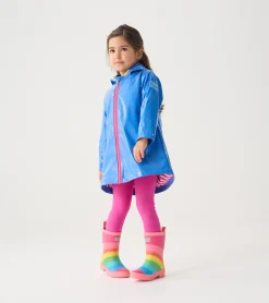Online Girls Blue Glitter Swing Jacket Rainwear|Rainwear