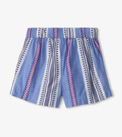 Sale Girls Boho Stripe Paper Bag Shorts Bottoms